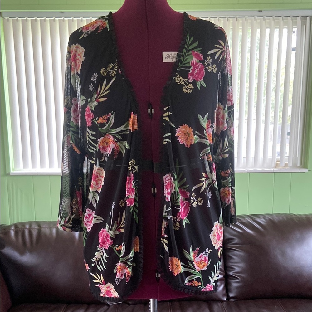 Derek Heart sheer cardigan